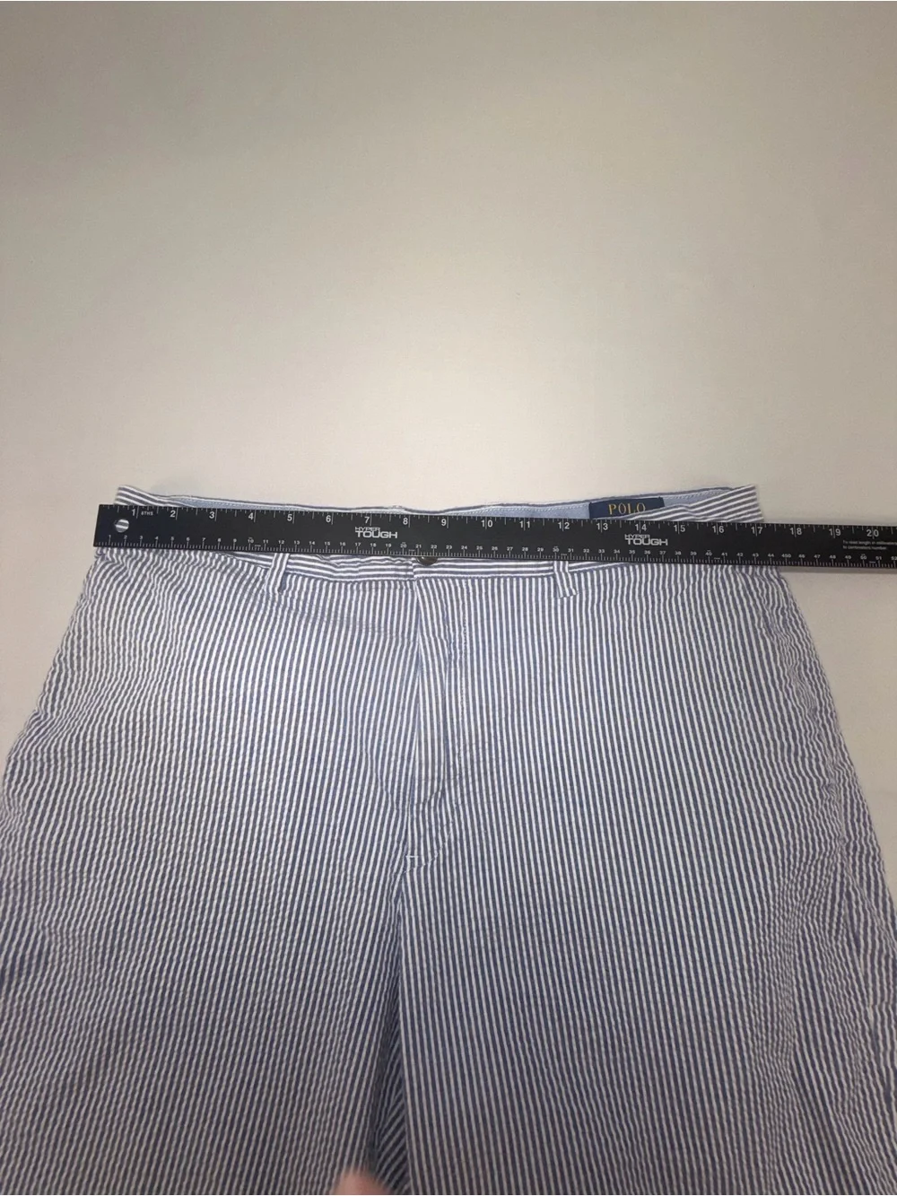 Polo Ralph Lauren Men’s Seersucker blue white shorts stretch classic fit 34